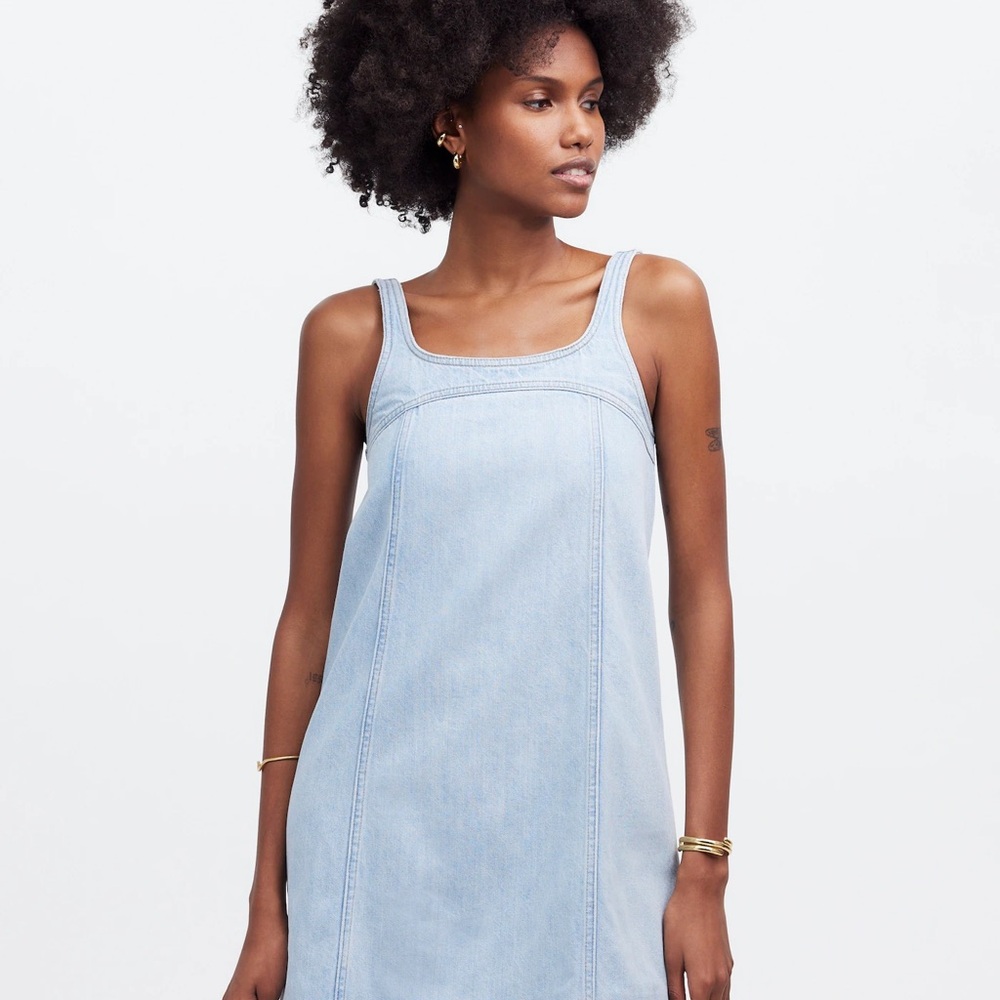 Madewell Denim A-Line Sleeveless Mini Dress, 12